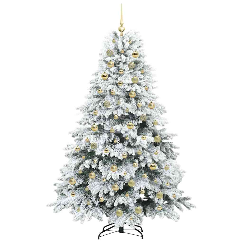 Künstlicher Weihnachtsbaum mit 300 LEDs Grün 180 cm PE und PVC