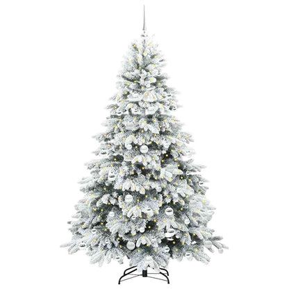 Künstlicher Weihnachtsbaum mit 300 LEDs Grün 180 cm PE und PVC