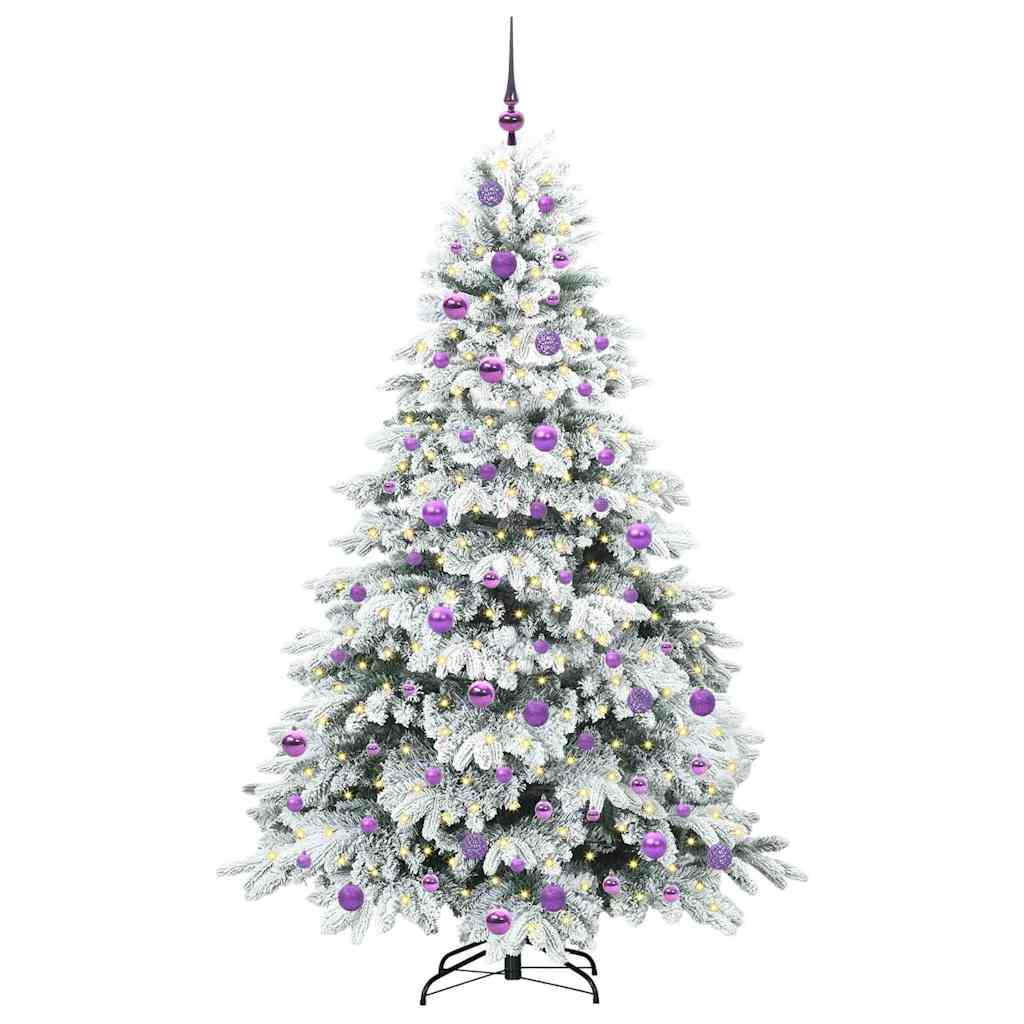 Künstlicher Weihnachtsbaum mit 300 LEDs Grün 180 cm PE und PVC