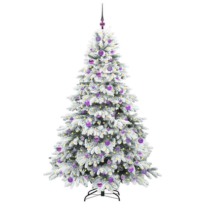Künstlicher Weihnachtsbaum mit 300 LEDs Grün 180 cm PE und PVC