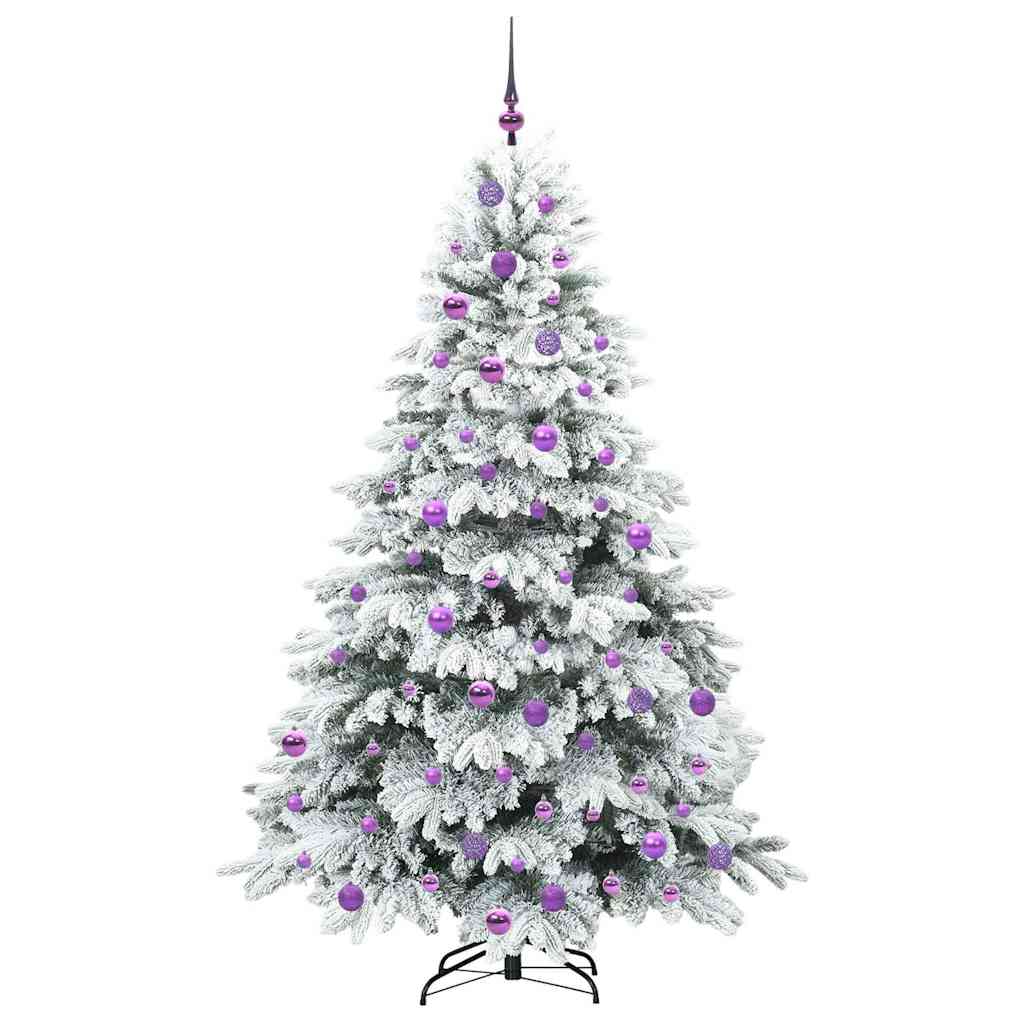 Künstlicher Weihnachtsbaum mit 300 LEDs Grün 180 cm PE und PVC