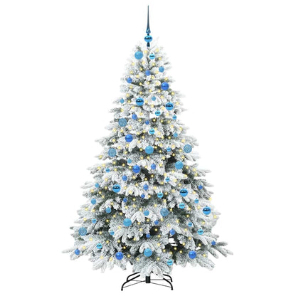 Künstlicher Weihnachtsbaum mit 300 LEDs Grün 180 cm PE und PVC