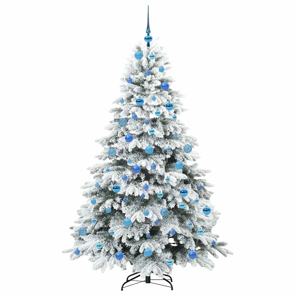 Künstlicher Weihnachtsbaum mit 300 LEDs Grün 180 cm PE und PVC