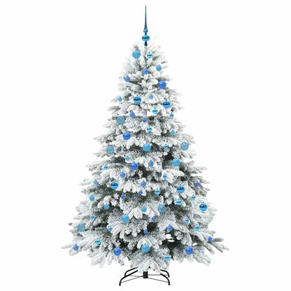 Künstlicher Weihnachtsbaum mit 300 LEDs Grün 180 cm PE und PVC