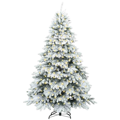 Künstlicher Weihnachtsbaum mit 300 LEDs Grün 210 cm PE und PVC