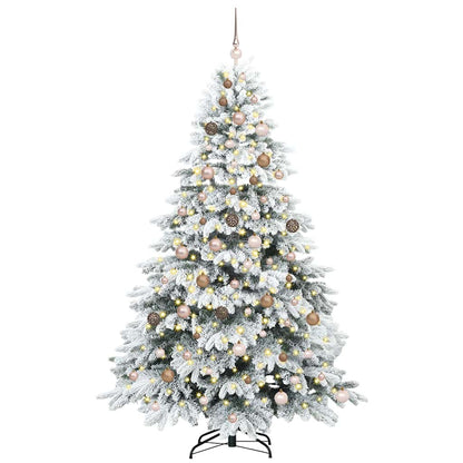 Künstlicher Weihnachtsbaum mit 300 LEDs Grün 210 cm PE und PVC