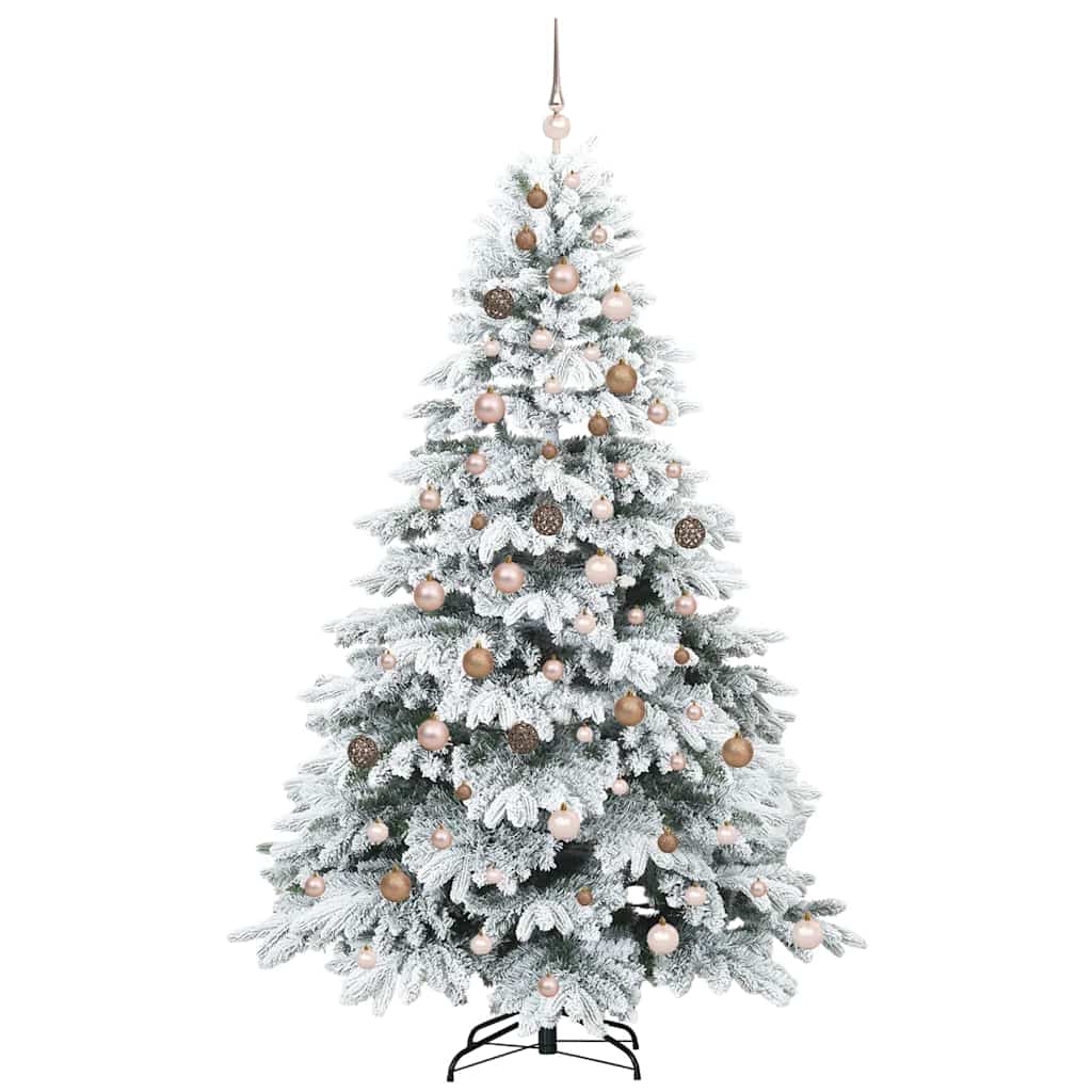 Künstlicher Weihnachtsbaum mit 300 LEDs Grün 210 cm PE und PVC