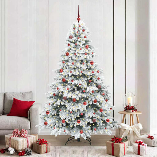 Künstlicher Weihnachtsbaum mit 300 LEDs Grün 210 cm PE und PVC
