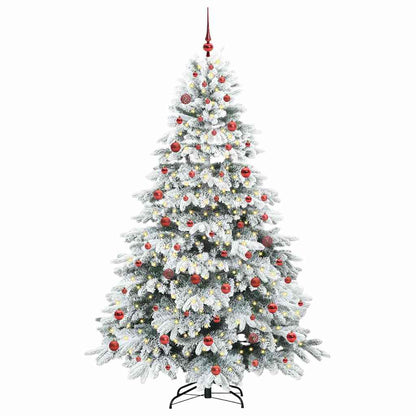 Künstlicher Weihnachtsbaum mit 300 LEDs Grün 210 cm PE und PVC