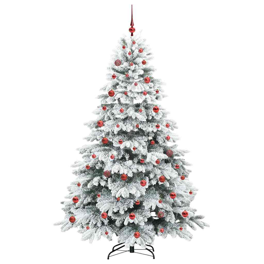 Künstlicher Weihnachtsbaum mit 300 LEDs Grün 210 cm PE und PVC