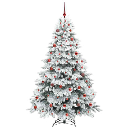 Künstlicher Weihnachtsbaum mit 300 LEDs Grün 210 cm PE und PVC