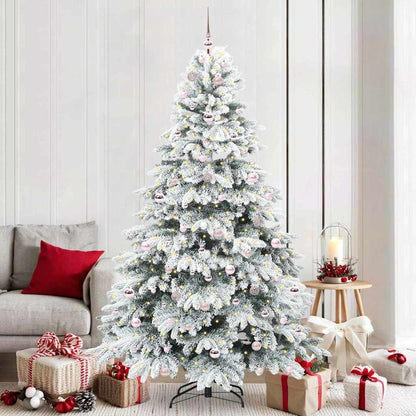 Künstlicher Weihnachtsbaum mit 300 LEDs Grün 210 cm PE und PVC