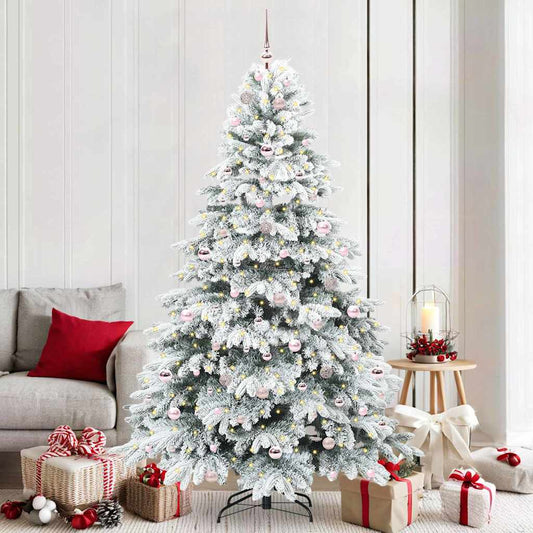 Künstlicher Weihnachtsbaum mit 300 LEDs Grün 210 cm PE und PVC