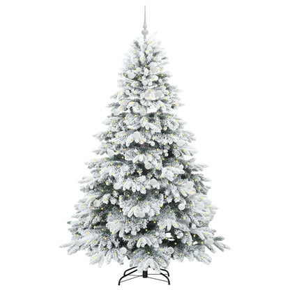 Künstlicher Weihnachtsbaum mit 300 LEDs Grün 210 cm PE und PVC