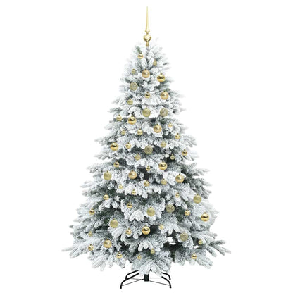 Künstlicher Weihnachtsbaum mit 300 LEDs Grün 210 cm PE und PVC