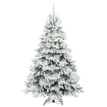 Künstlicher Weihnachtsbaum mit 300 LEDs Grün 210 cm PE und PVC