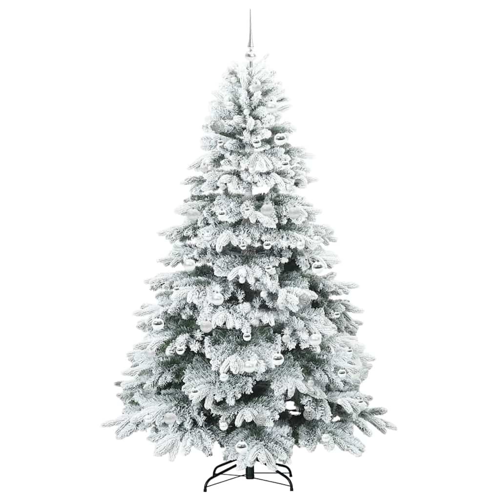 Künstlicher Weihnachtsbaum mit 300 LEDs Grün 210 cm PE und PVC
