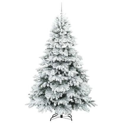 Künstlicher Weihnachtsbaum mit 300 LEDs Grün 210 cm PE und PVC