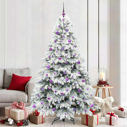 Künstlicher Weihnachtsbaum mit 300 LEDs Grün 210 cm PE und PVC