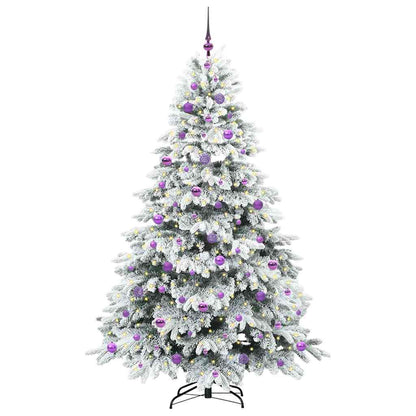 Künstlicher Weihnachtsbaum mit 300 LEDs Grün 210 cm PE und PVC