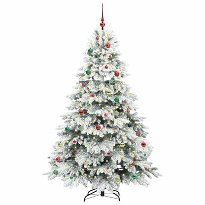 Künstlicher Weihnachtsbaum mit 300 LEDs Grün 210 cm PE und PVC