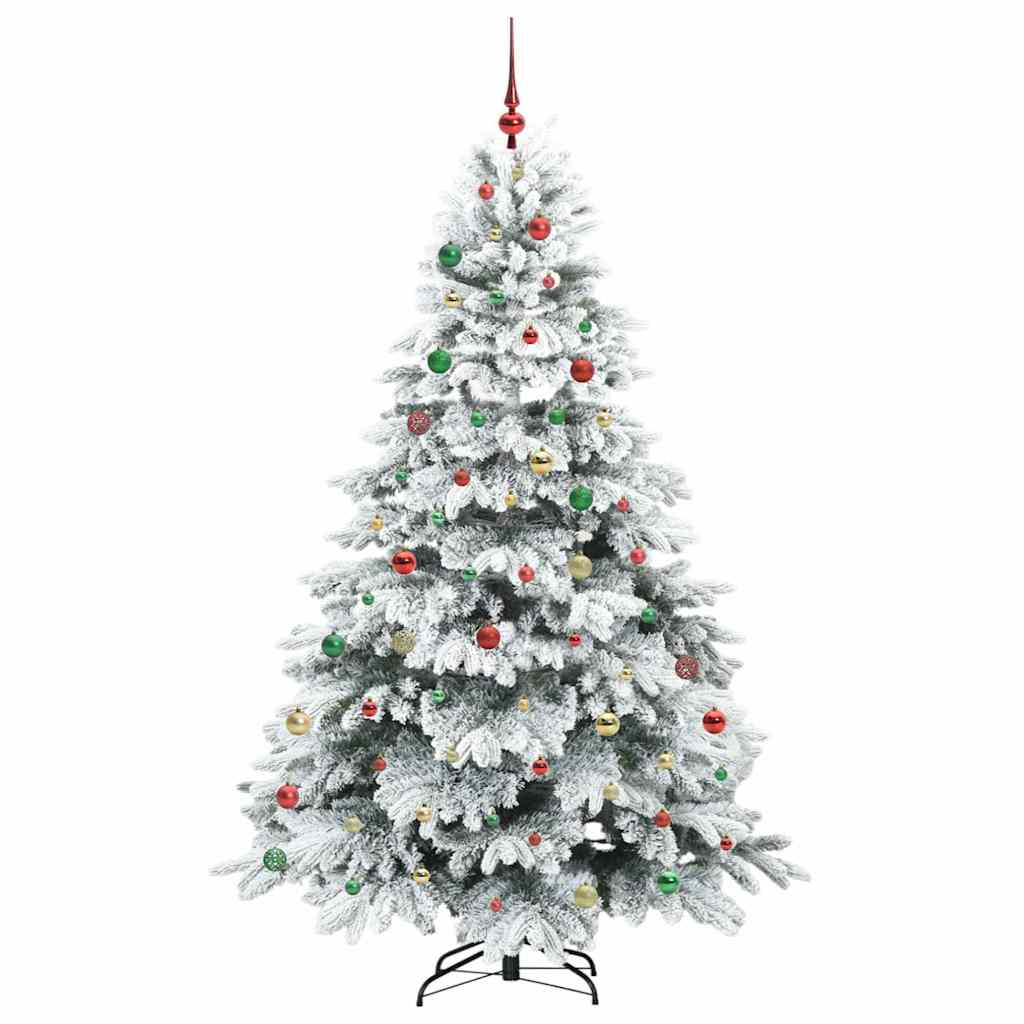 Künstlicher Weihnachtsbaum mit 300 LEDs Grün 210 cm PE und PVC