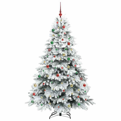 Künstlicher Weihnachtsbaum mit 300 LEDs Grün 210 cm PE und PVC