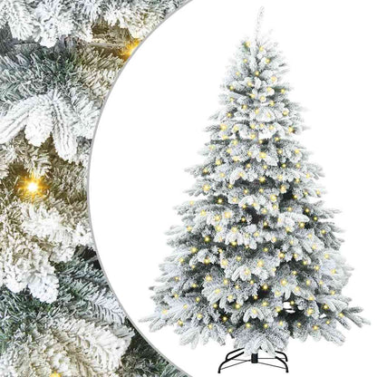 Künstlicher Weihnachtsbaum mit 300 LEDs Grün 240 cm PE und PVC