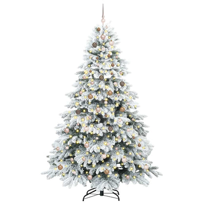 Künstlicher Weihnachtsbaum mit 300 LEDs Grün 240 cm PE und PVC