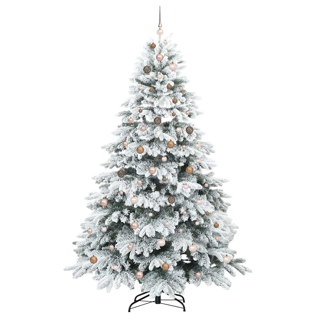 Künstlicher Weihnachtsbaum mit 300 LEDs Grün 240 cm PE und PVC