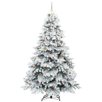 Künstlicher Weihnachtsbaum mit 300 LEDs Grün 240 cm PE und PVC