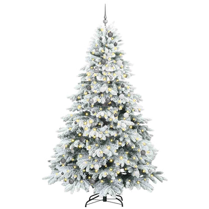 Künstlicher Weihnachtsbaum mit 300 LEDs Grün 240 cm PE und PVC