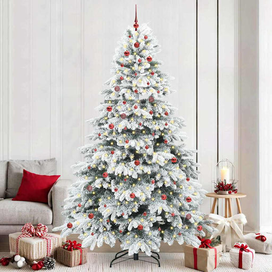 Künstlicher Weihnachtsbaum mit 300 LEDs Grün 240 cm PE und PVC