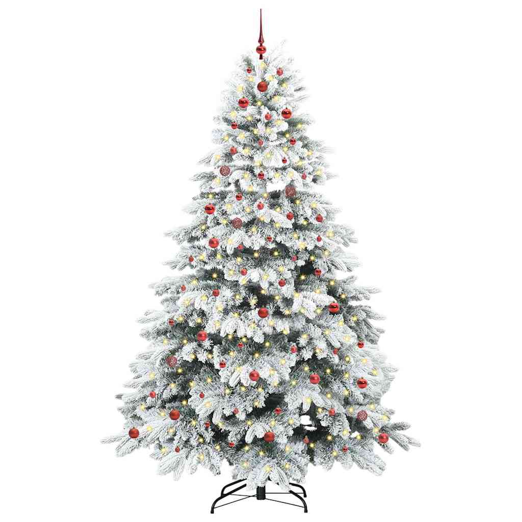 Künstlicher Weihnachtsbaum mit 300 LEDs Grün 240 cm PE und PVC