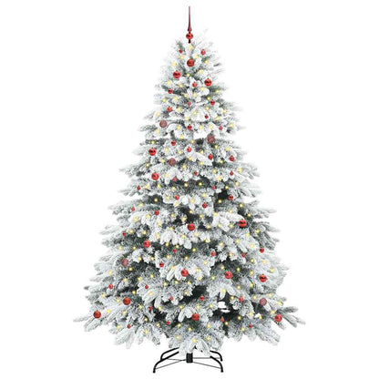 Künstlicher Weihnachtsbaum mit 300 LEDs Grün 240 cm PE und PVC