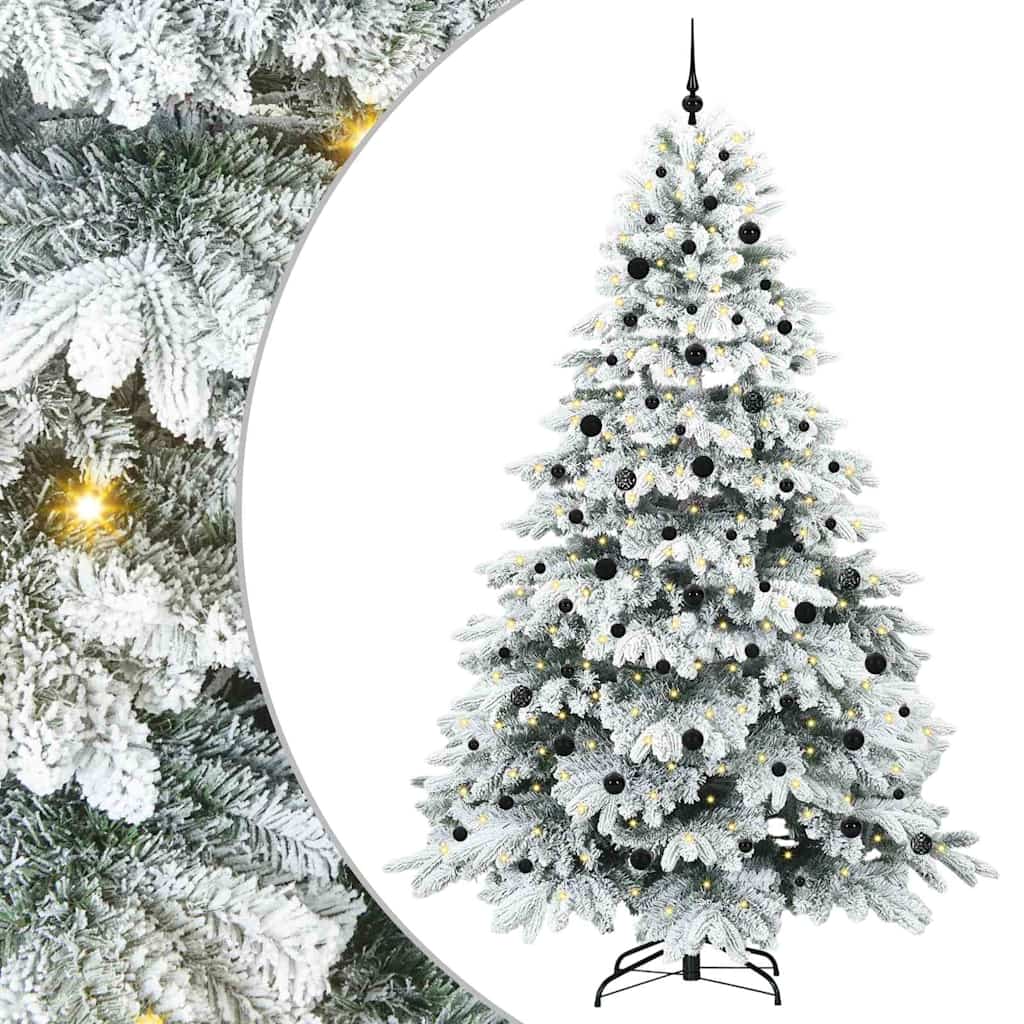 Künstlicher Weihnachtsbaum mit 300 LEDs Grün 240 cm PE und PVC