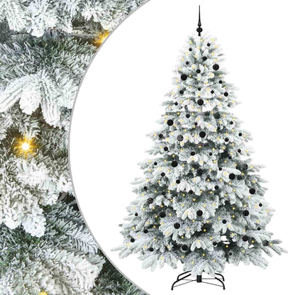 Künstlicher Weihnachtsbaum mit 300 LEDs Grün 240 cm PE und PVC