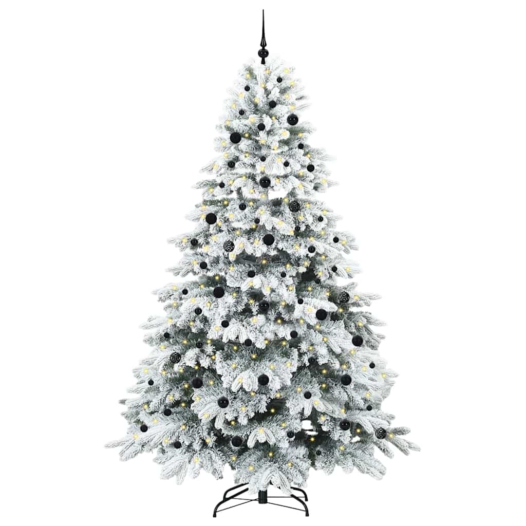 Künstlicher Weihnachtsbaum mit 300 LEDs Grün 240 cm PE und PVC