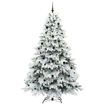 Künstlicher Weihnachtsbaum mit 300 LEDs Grün 240 cm PE und PVC