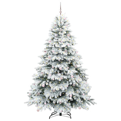Künstlicher Weihnachtsbaum mit 300 LEDs Grün 240 cm PE und PVC