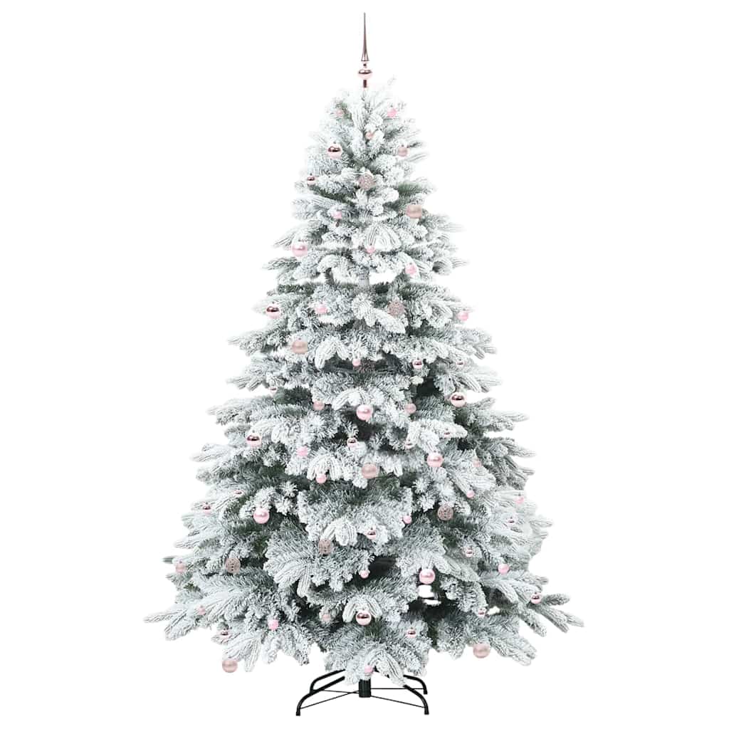 Künstlicher Weihnachtsbaum mit 300 LEDs Grün 240 cm PE und PVC