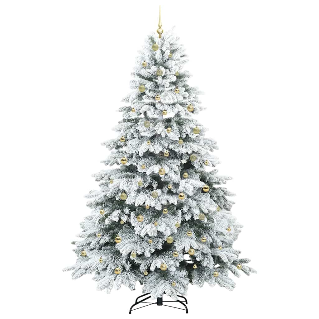 Künstlicher Weihnachtsbaum mit 300 LEDs Grün 240 cm PE und PVC