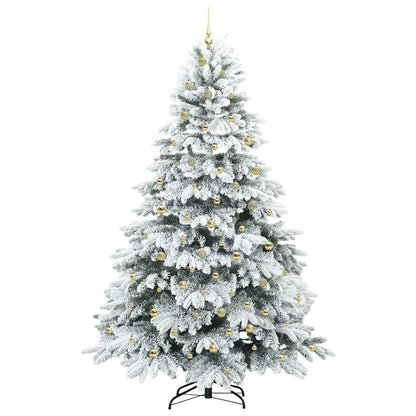 Künstlicher Weihnachtsbaum mit 300 LEDs Grün 240 cm PE und PVC