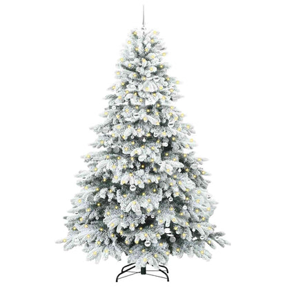 Künstlicher Weihnachtsbaum mit 300 LEDs Grün 240 cm PE und PVC