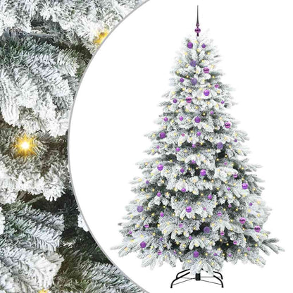 Künstlicher Weihnachtsbaum mit 300 LEDs Grün 240 cm PE und PVC
