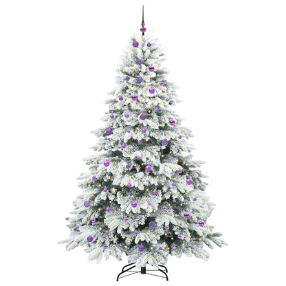 Künstlicher Weihnachtsbaum mit 300 LEDs Grün 240 cm PE und PVC