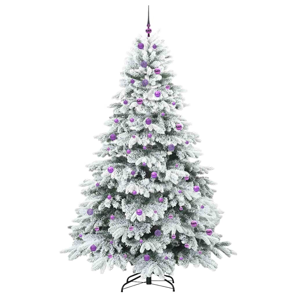 Künstlicher Weihnachtsbaum mit 300 LEDs Grün 240 cm PE und PVC