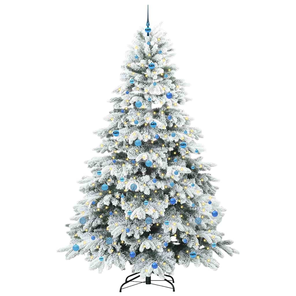 Künstlicher Weihnachtsbaum mit 300 LEDs Grün 240 cm PE und PVC