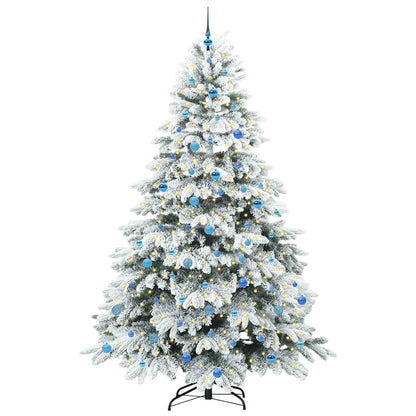 Künstlicher Weihnachtsbaum mit 300 LEDs Grün 240 cm PE und PVC