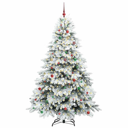 Künstlicher Weihnachtsbaum mit 300 LEDs Grün 240 cm PE und PVC